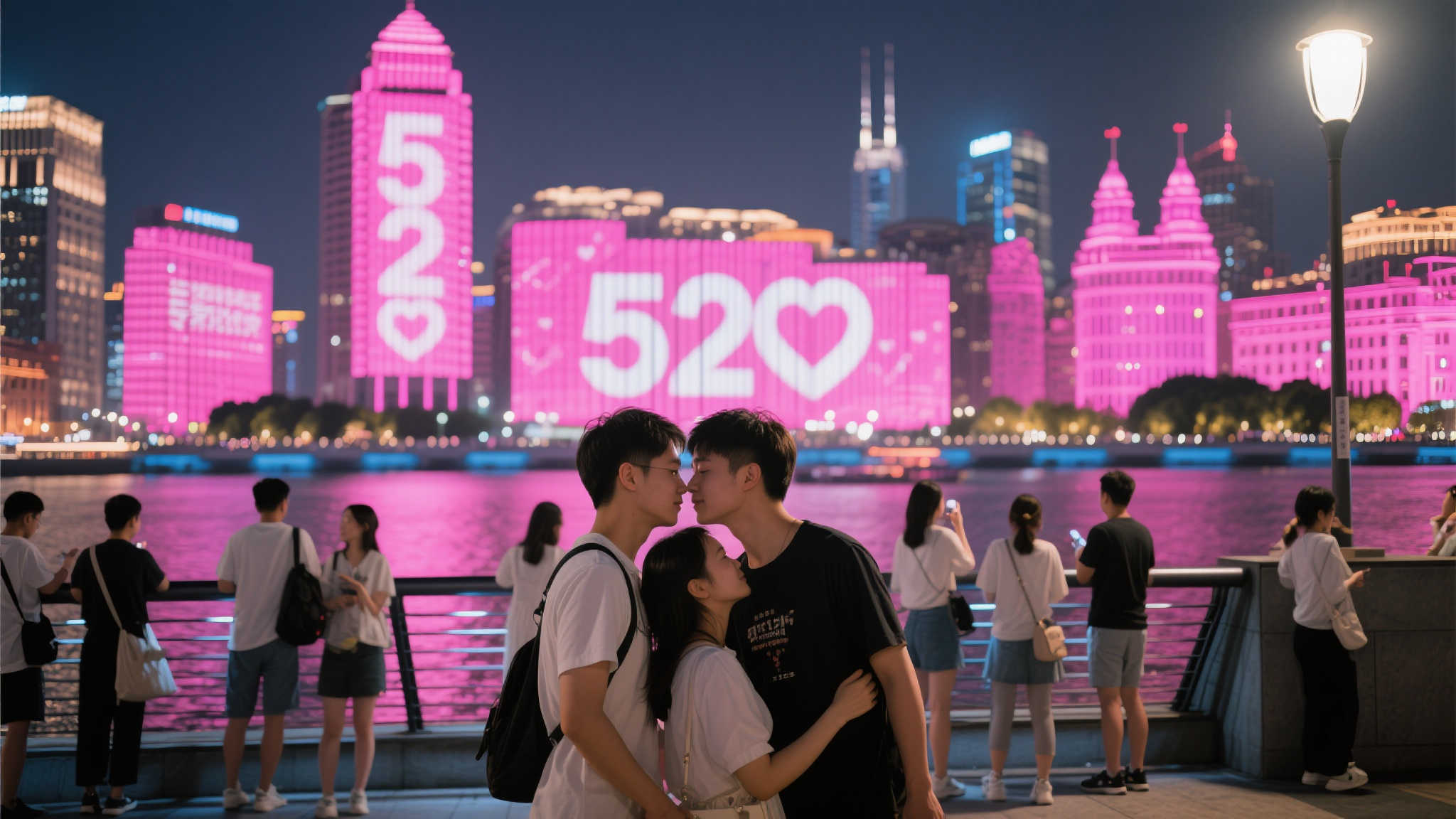 上海甜蜜告白！520东方明珠披上粉色浪漫